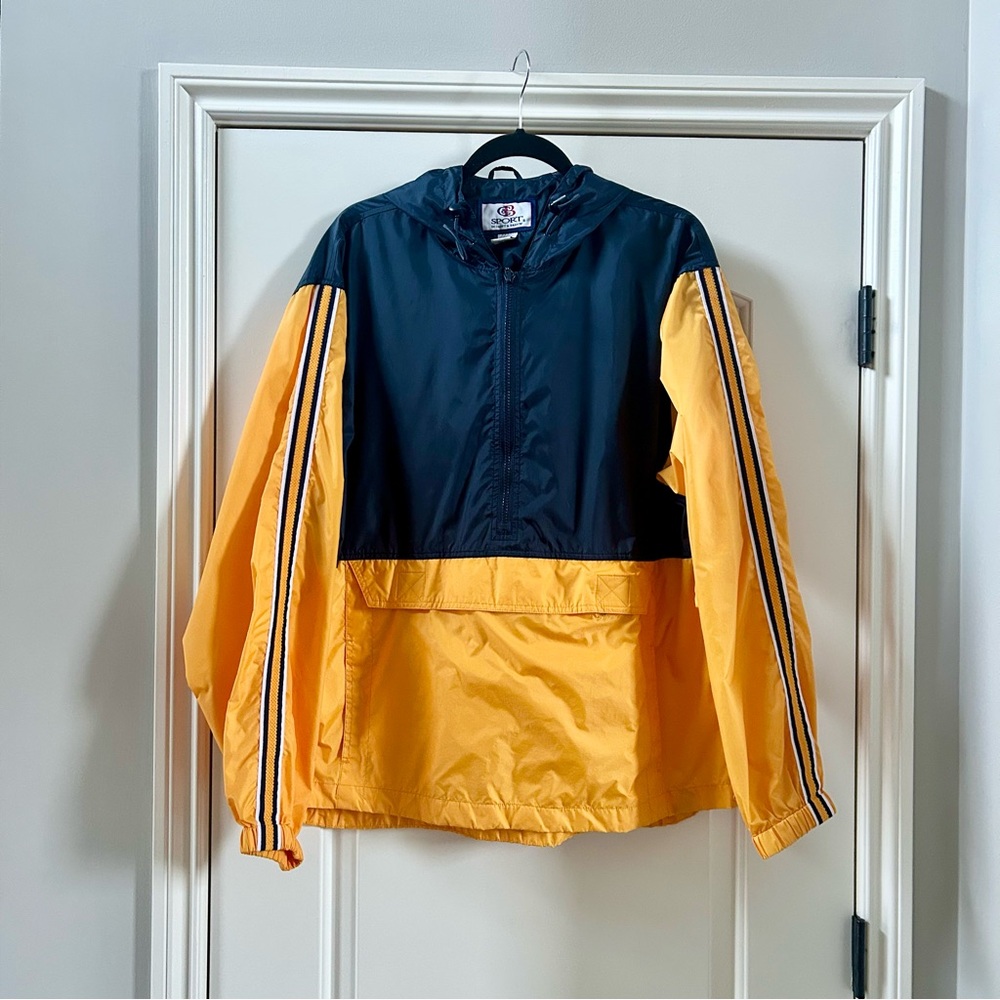 Vintage 90’s pullover jacket University of Michigan Maize and Blue collegiate L